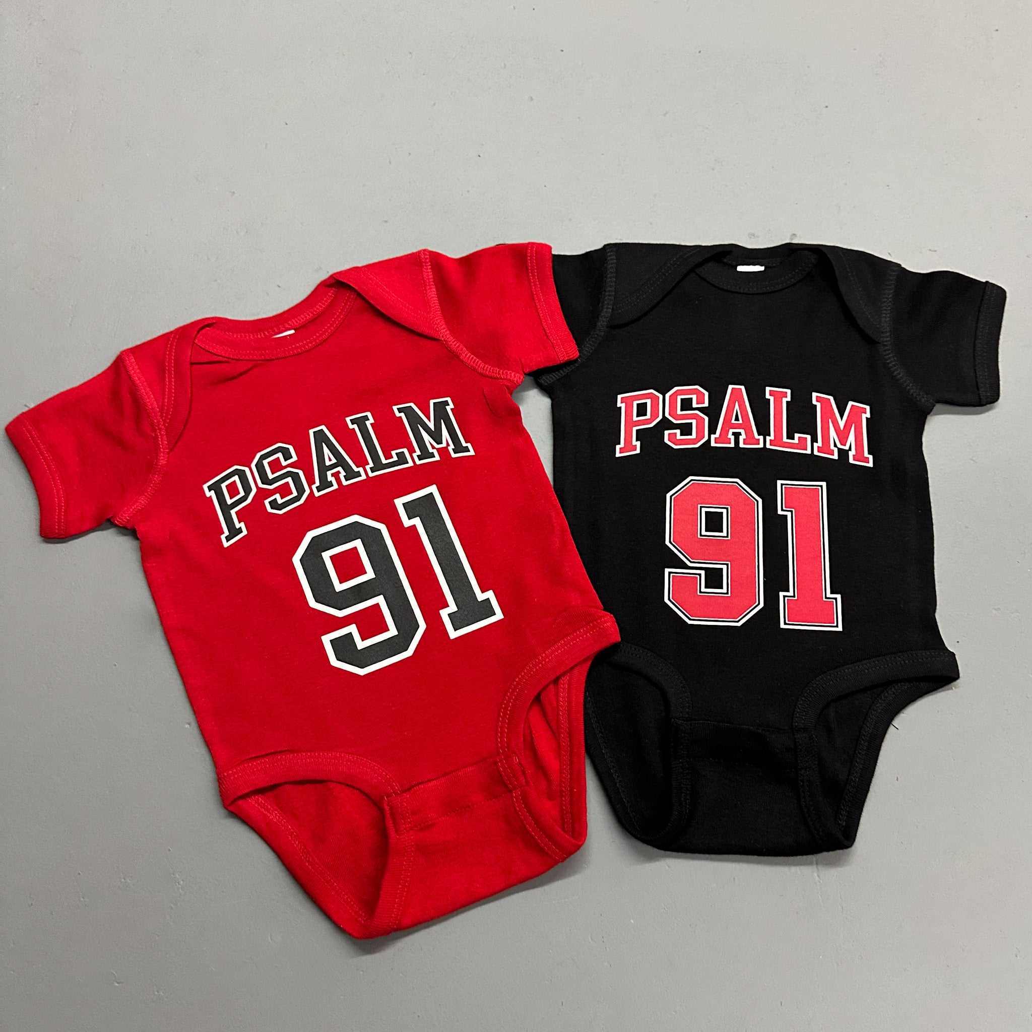 Psalm 91 Short Sleeve Baby Onesie - 2 Pack